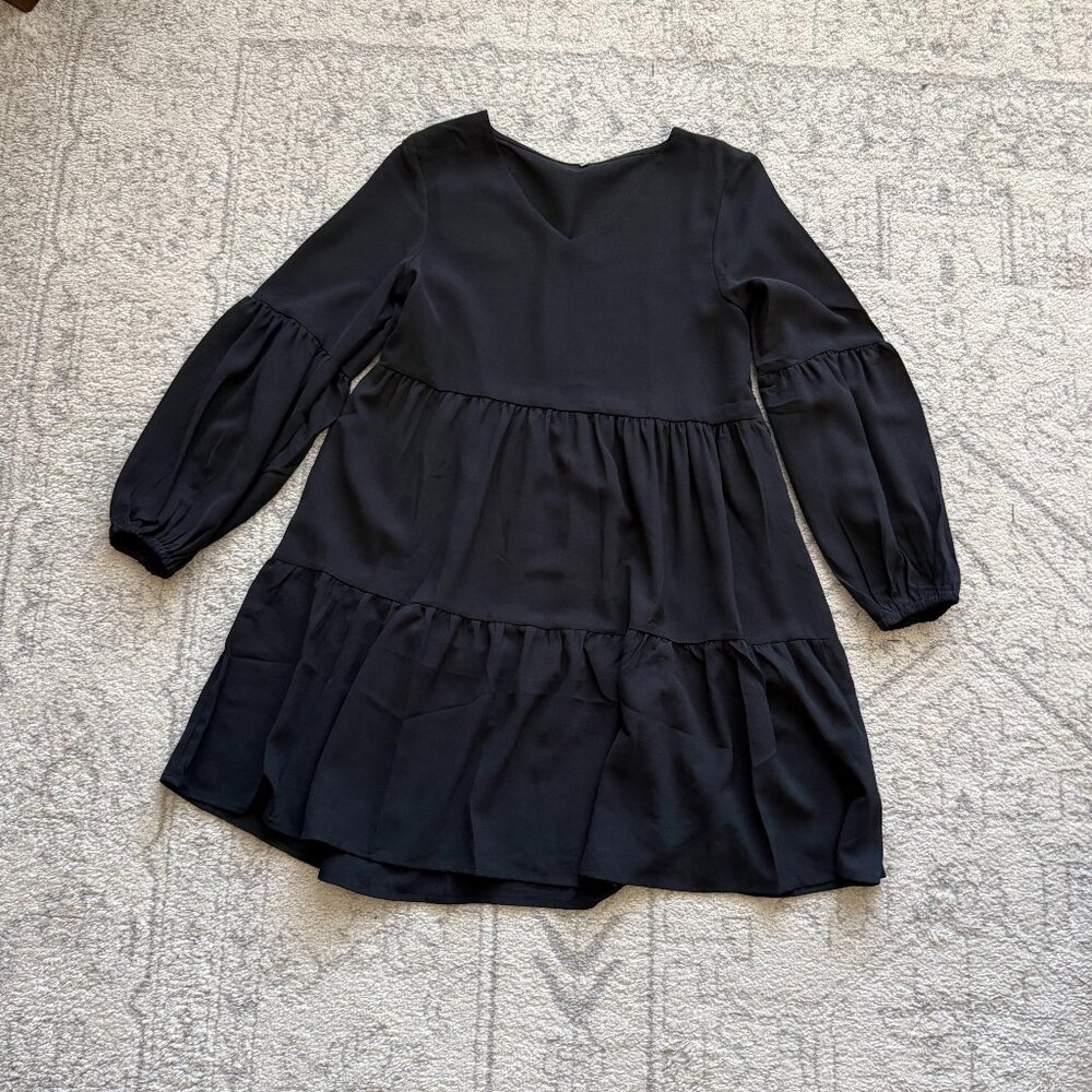 Long-Sleeve Black Dress